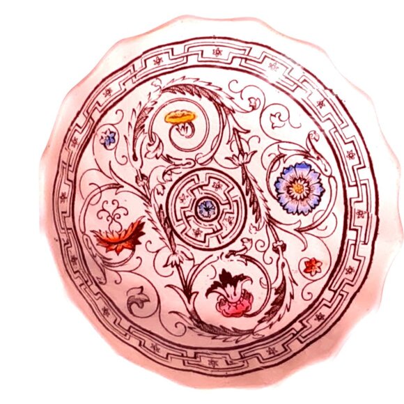 Copeland Spode Florence Floral Pattern Decorative Butter Pat England - Picture 1 of 4